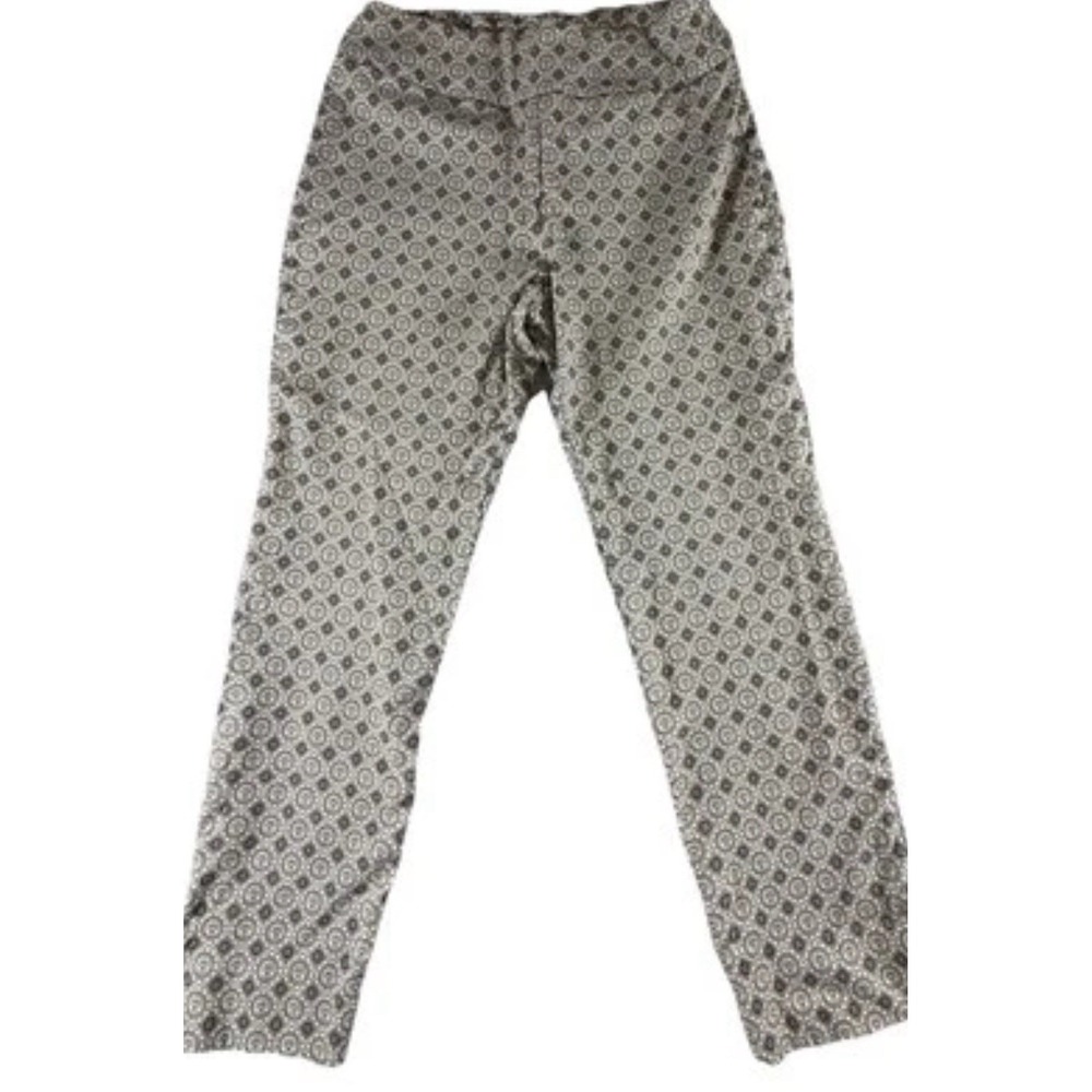 Zac & Rachel Women's‎  Geometric Print  Pull On Casual Pants Black & White  12